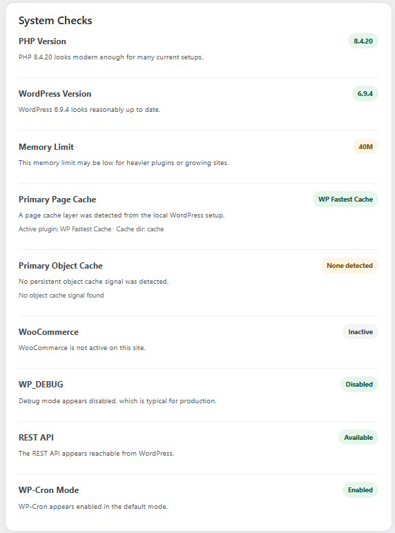 Site Health Monitor Status